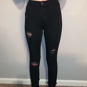 Hollister black ripped jeans